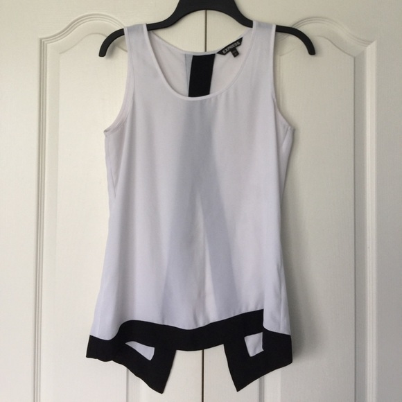 Express Tops - Express black and white tank
